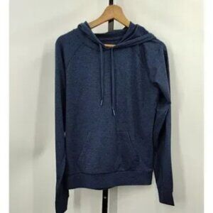 Quince Flowknit Pullover Hoodie Heather Navy Women's S - NWT